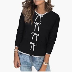 NWT Arach&Cloz Women’s Bow Sweater  Size XL